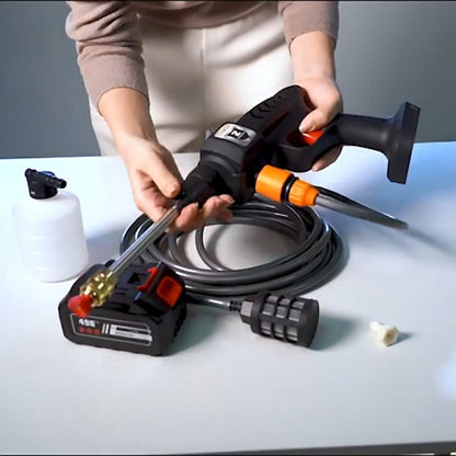 High Pressure Car Washer, Water Sprayer, 200mAh Battery Foam Generator, Home Car Washing Machine, 20000W, 50Bar
